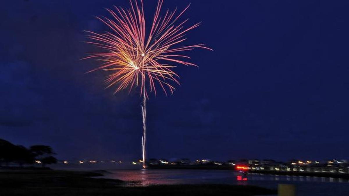 
Fireworks light up the night sky in Murrells Inlet last summer. The Sun News File
