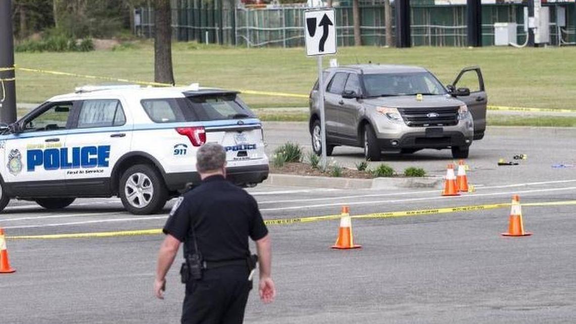 Police and SLED investigators are on the scene of an officer-involved shooting that happened in the early morning hours of March 26, 2016 at the intersection of 21st Avenue North and Robert Grissom Parkway.