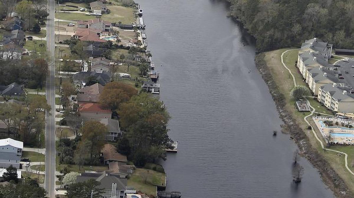 
A view of the Intracoastal Waterway from the air on Wednesday, March 25, 2015. 
