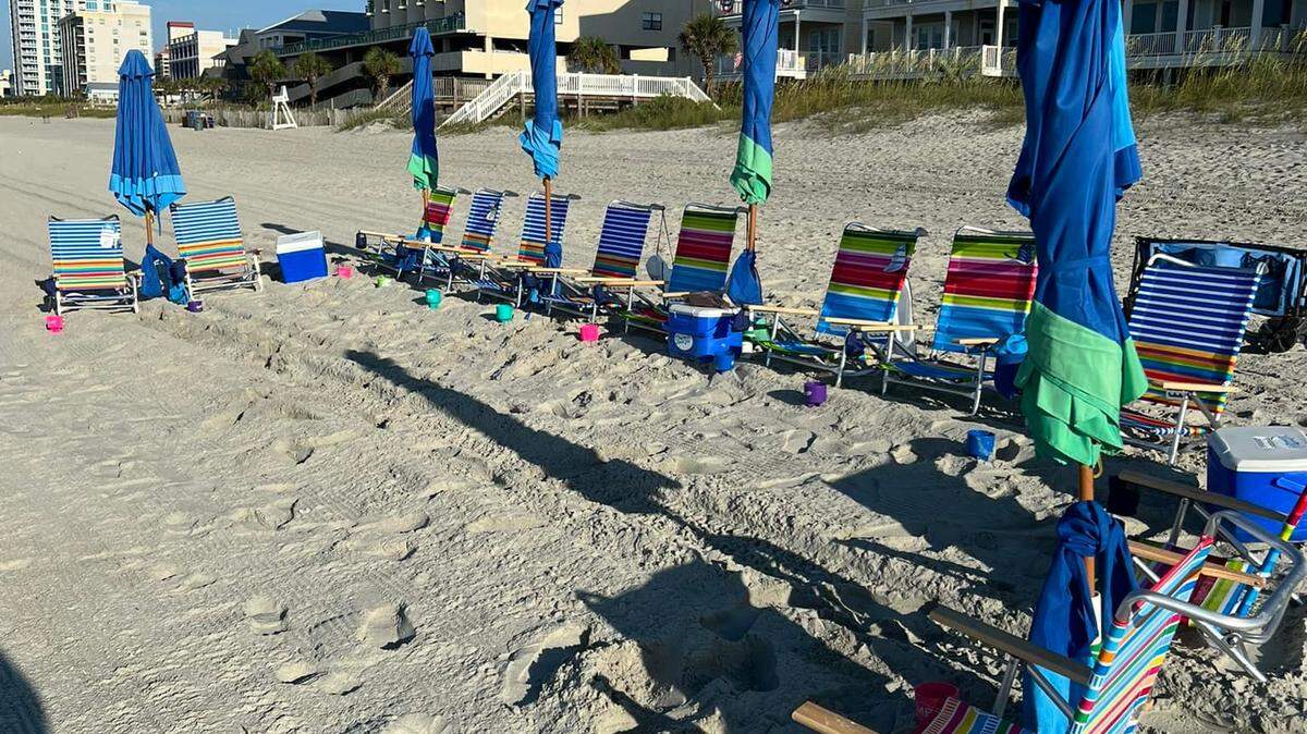 Cherry Grove Beach Gear in North Myrtle Beach sued the city on July 11, 2022 over a law prohibiting private companies from installing rental equipment on the sand.