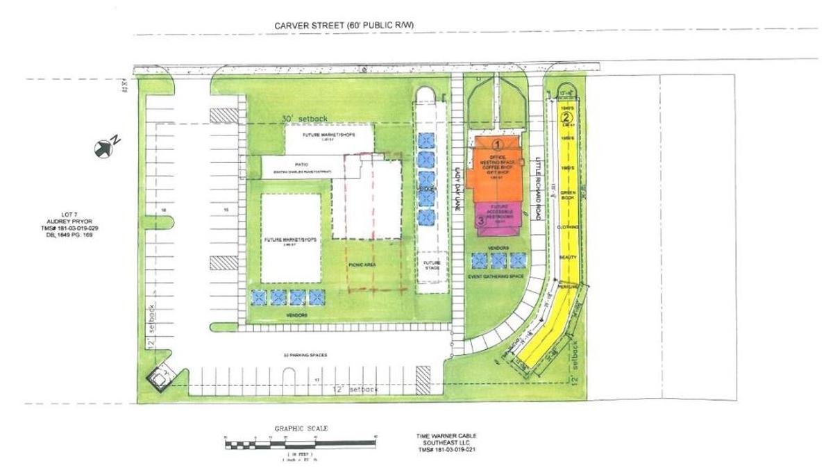 The long-range plan for the former site of Charlie’s Place supper club may include a market and picnic area, but city officials are first looking at renovating the central building of the old Whispering Pines Motel next door.