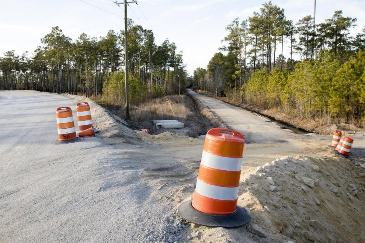 A short section of International Drive, bypassed in the construction of the new road, will need a name change before the new road is complete. Jan. 26, 2018.