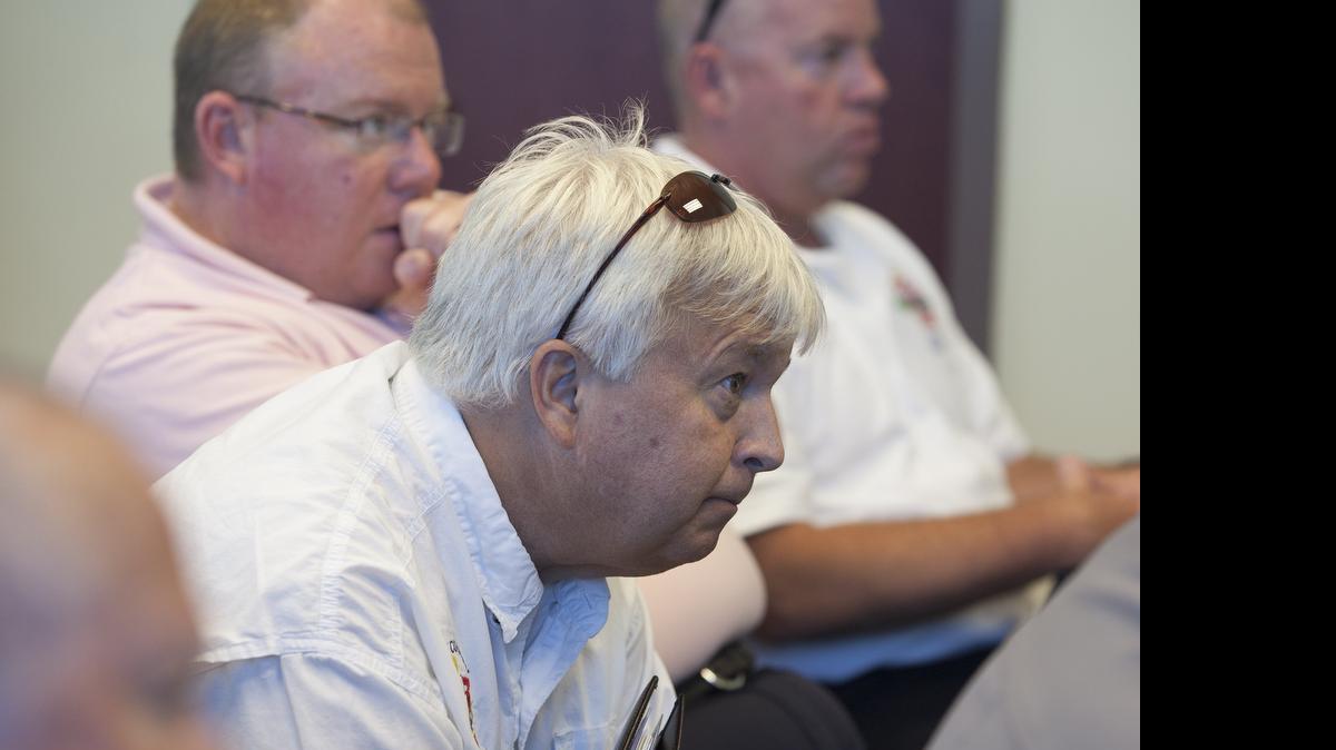 
Horry County Fire Rescue chief Fred Crosby, looks on during a Bikefest Task Force meeting. 
