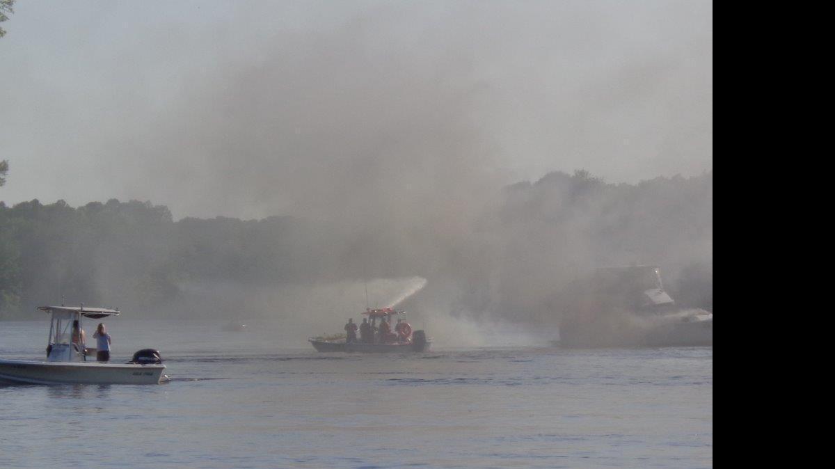 
Crews put out a boat fire on the Waccamaw River about 6 p.m. Sunday. One person was taken to the hospital with minor burns, according to the U.S. Coast Guard.
