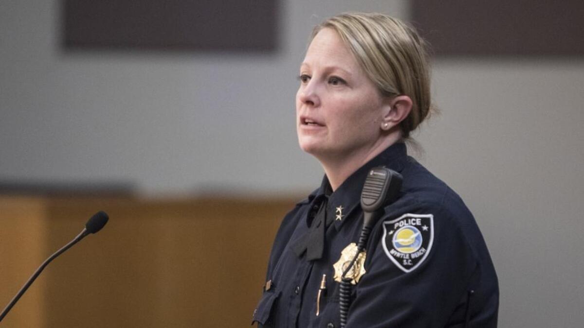 Myrtle Beach Police Chief Amy Prock presents the second part of her policing plan to Myrtle Beach City Council.