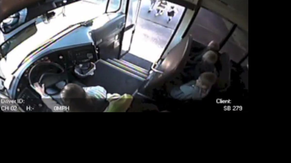 
Students approaching a Graham-area school bus were almost hit by a speeding SUV last week.
