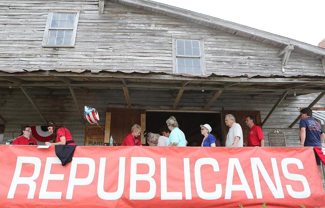 The Horry County Republican Party hosts a stump-style meeting at the Peanut Warehouse in Conway on Monday, May 9, 2016. There were candidates, food and music from The Spots at the event, which dates back to 2006.