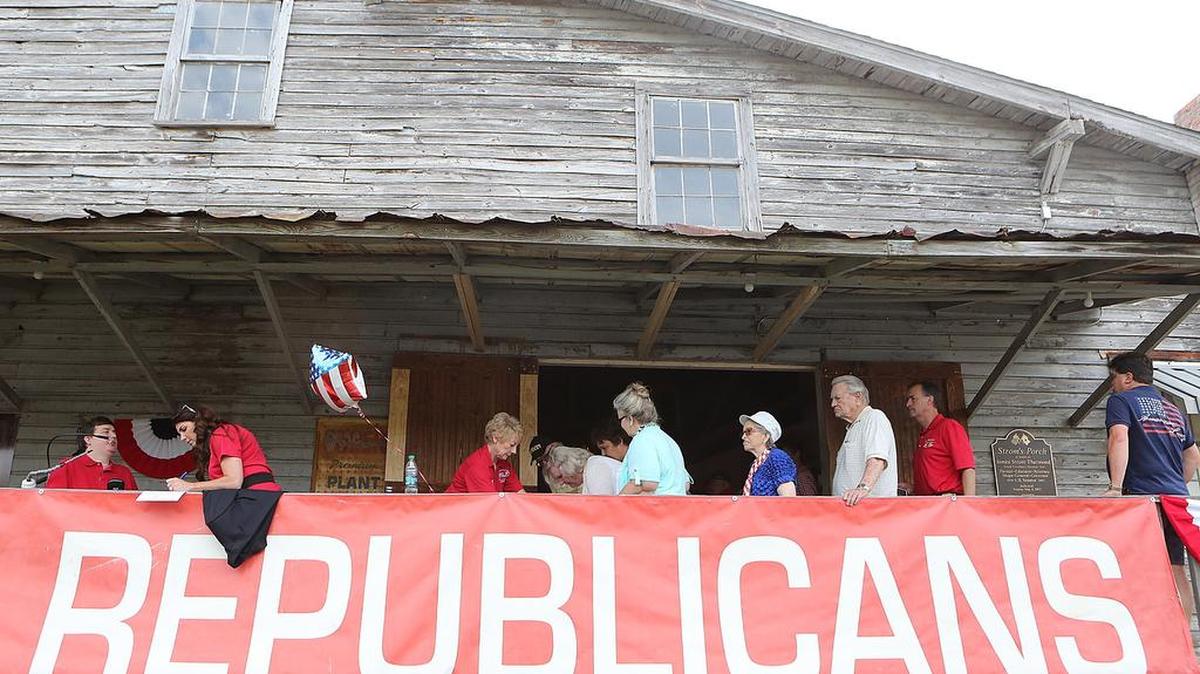 The Horry County Republican Party hosts a stump-style meeting at the Peanut Warehouse in Conway on Monday, May 9, 2016. There were candidates, food and music from The Spots at the event, which dates back to 2006.