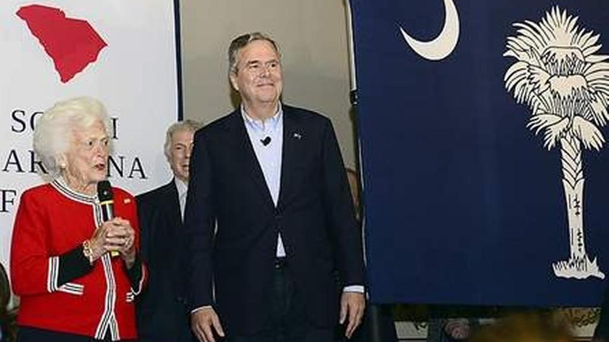Less than 24 hours before voting begins in the S.C. Republican presidential primary, Jeb Bush was joined by his mother, former first lady Barbara Bush in Spartanburg.