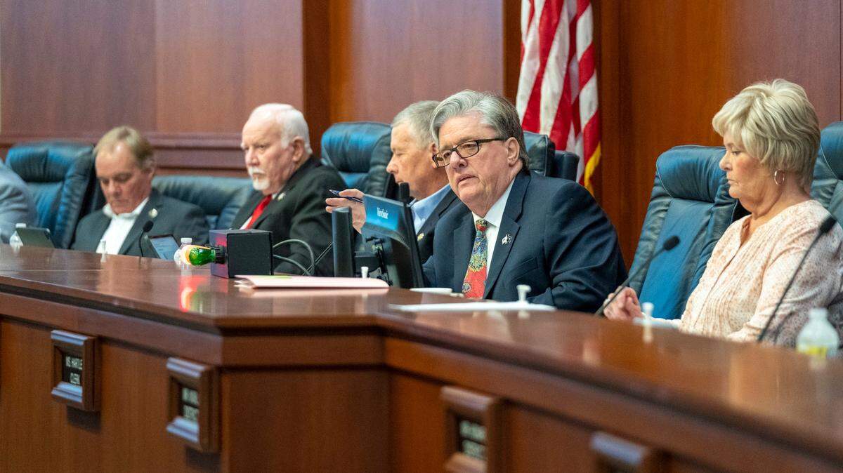 Horry County Council Chairman Johnny Gardner speaking during deliberations at a June 21, 2022. meeting in this Sun News file photo.