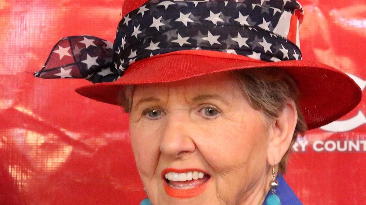 Horry County Auditor Lois Eargle attends the The Horry County Republican Party stump-style meeting at the Peanut Warehouse in Conway on Monday.