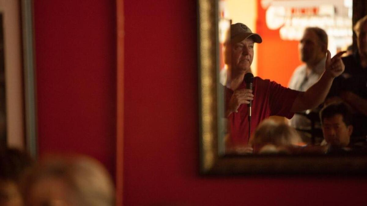 
U.S. Sen. Lindsey Graham speaks to a crowd at Uncle Mikey's Brick Oven Pizza in Murrells Inlet Sunday, September 27, 2016
