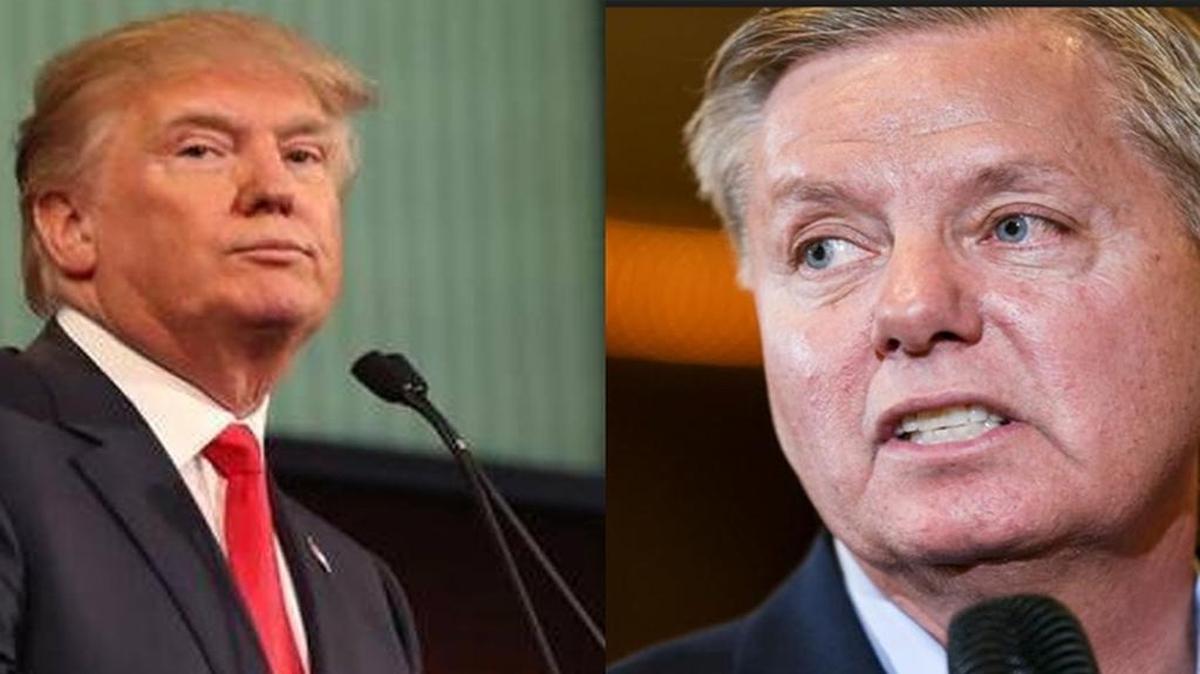 
Donald Trump (on left) and Sen. Lindsey Graham (R-SC)
