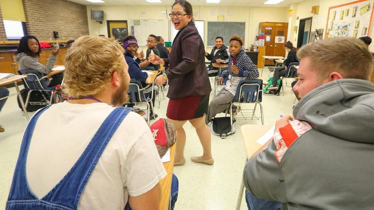 Mimi Dabajo, from the Phillipines, teaches in Batesburg-Leesville High’s science department.