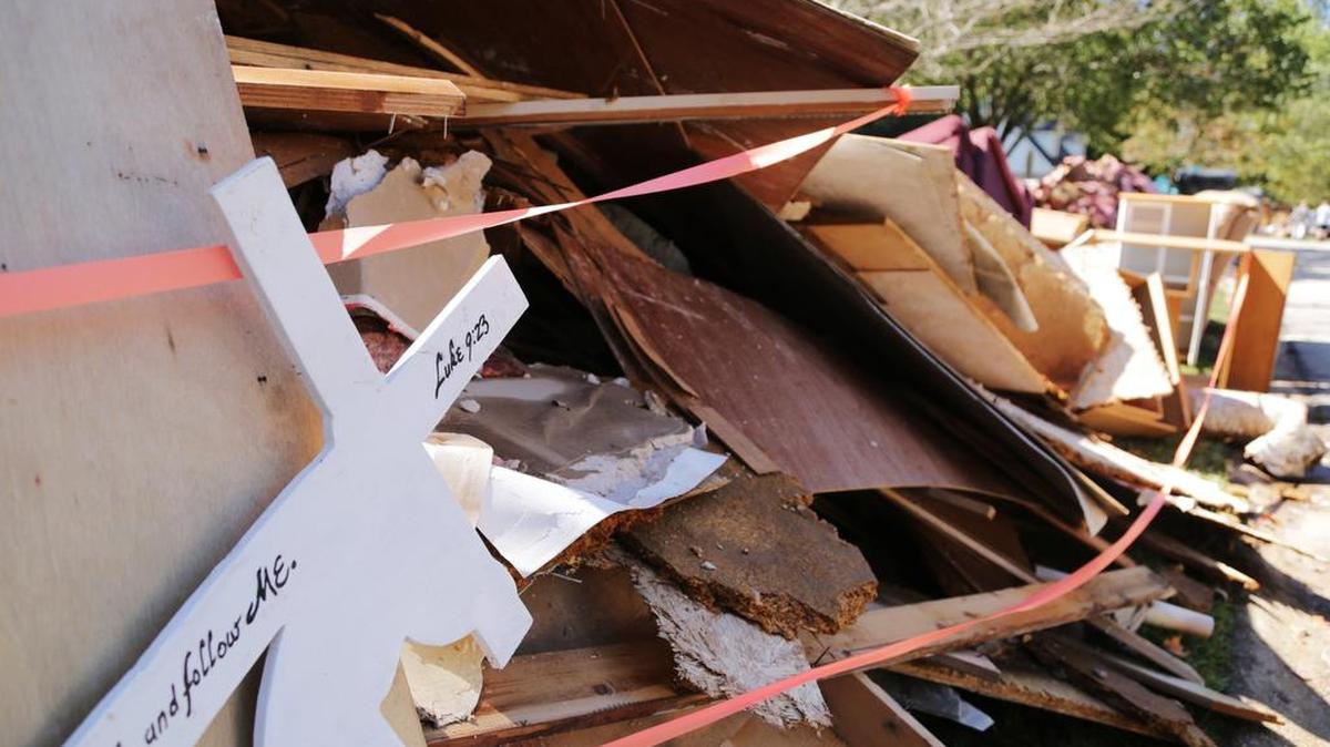 Some of the flood damaged items in the Coldstream subdivision in Irmo on Oct. 11, 2015.