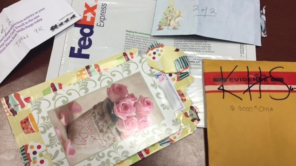 Evidence retrieved in the FED EX package mailed to Florida