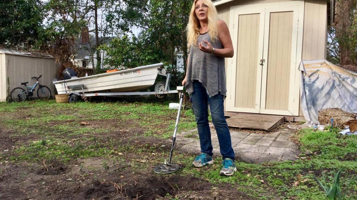 Hope Zahornacky, of Beaufort, describes what it was like stumbling upon a grenade in her back yard Monday while metal detecting. She reported the finding to authorities, who came and picked up the grenade for analysis. As of Tuesday, no details had been released.