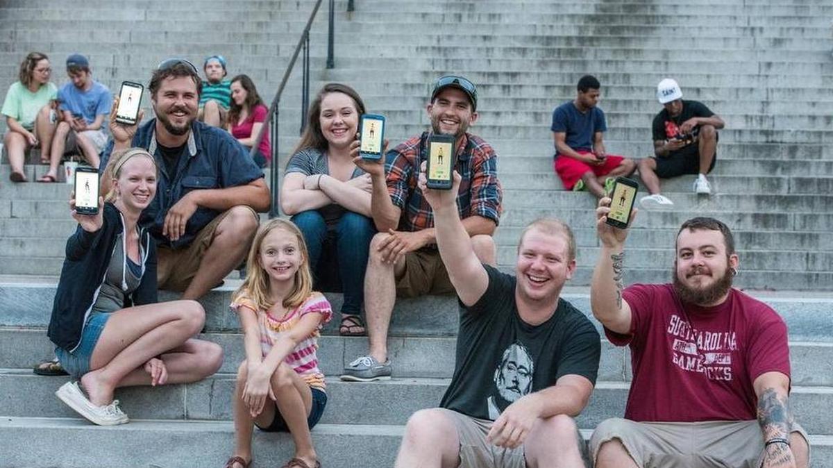 Pokemon Go players on the steps of the S.C. State House, seen here in happier times. Pokestops on the State House grounds, which had made it a popular hangout for players, apparently disappeared on Friday.