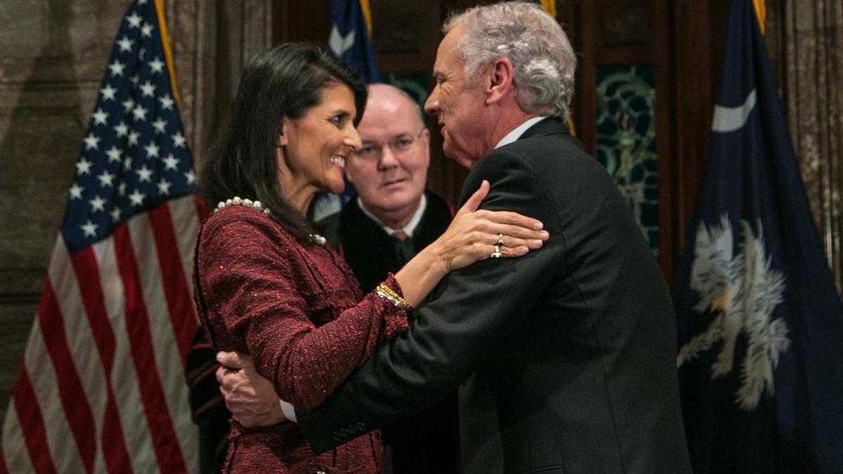 South Carolina Lt. Gov. Henry McMaster is sworn-in as governor Jan. 24 after Gov. Nikki Haley resigned to take an appointment as United Nations ambassador.