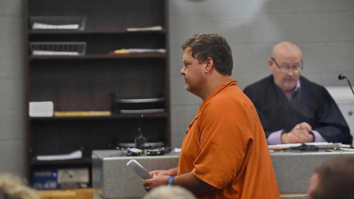 Todd Kohlhepp leaves the courtroom of Judge Jimmy Henson after a bond hearing Sunday at the Spartanburg Detention Facility. The judge denied bond for Kohlhepp, charged with a 2003 quadruple slaying and more recently holding a woman captive on his property.