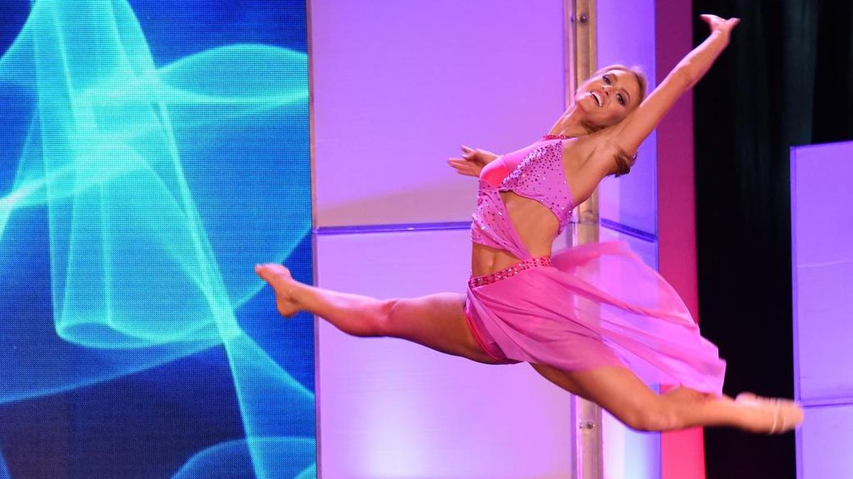 Miss Clemson Rachel Wyatt performs a jazz dance to "I Wanna Dance With Somebody" during the talent portion of Saturday night's finals.