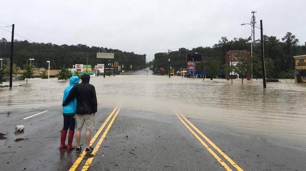 A file photo of the Oct. 4 flood in Columbia.