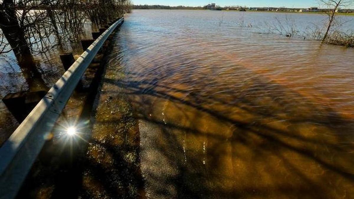Water covered the old Green Diamond development site after last fall’s historic rainfall and flooding in the Columbia area.
