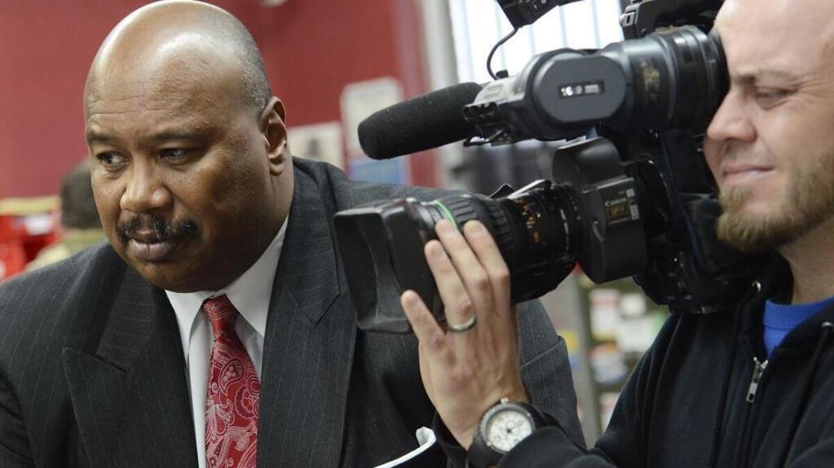 Steve Crump, longtime WBTV reporter, at left.