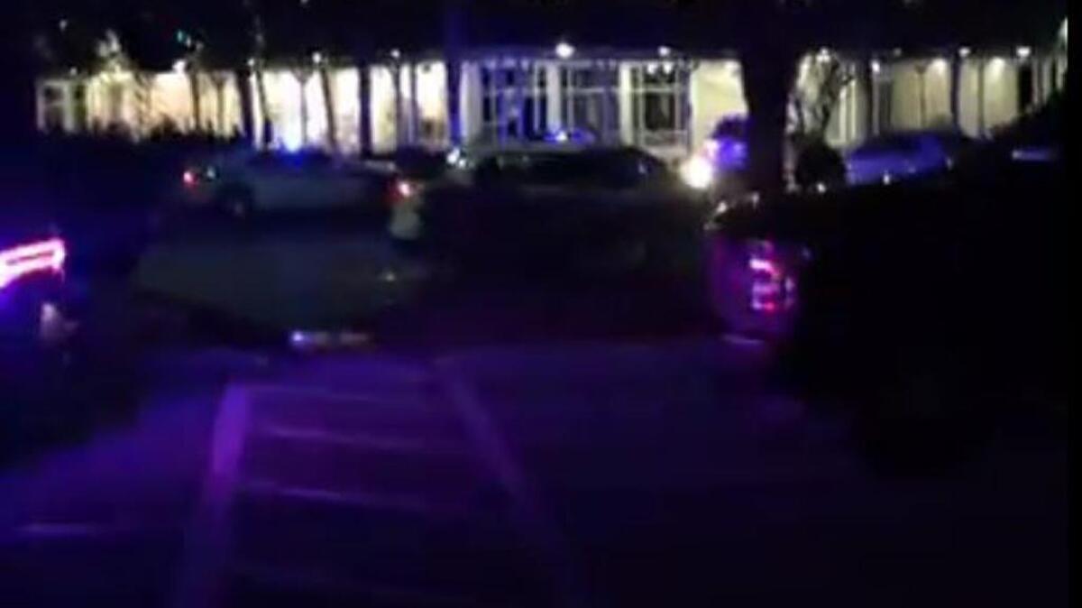 The scene in the parking lot of the Tanger 2 Outlets on Friday evening after the driver of a vehicle stopped by a Beaufort County Sheriff’s Office deputy was shot. The driver was airlifted to Savannah for treatment. The deputy also sustained an injury and was treated at a local hospital.