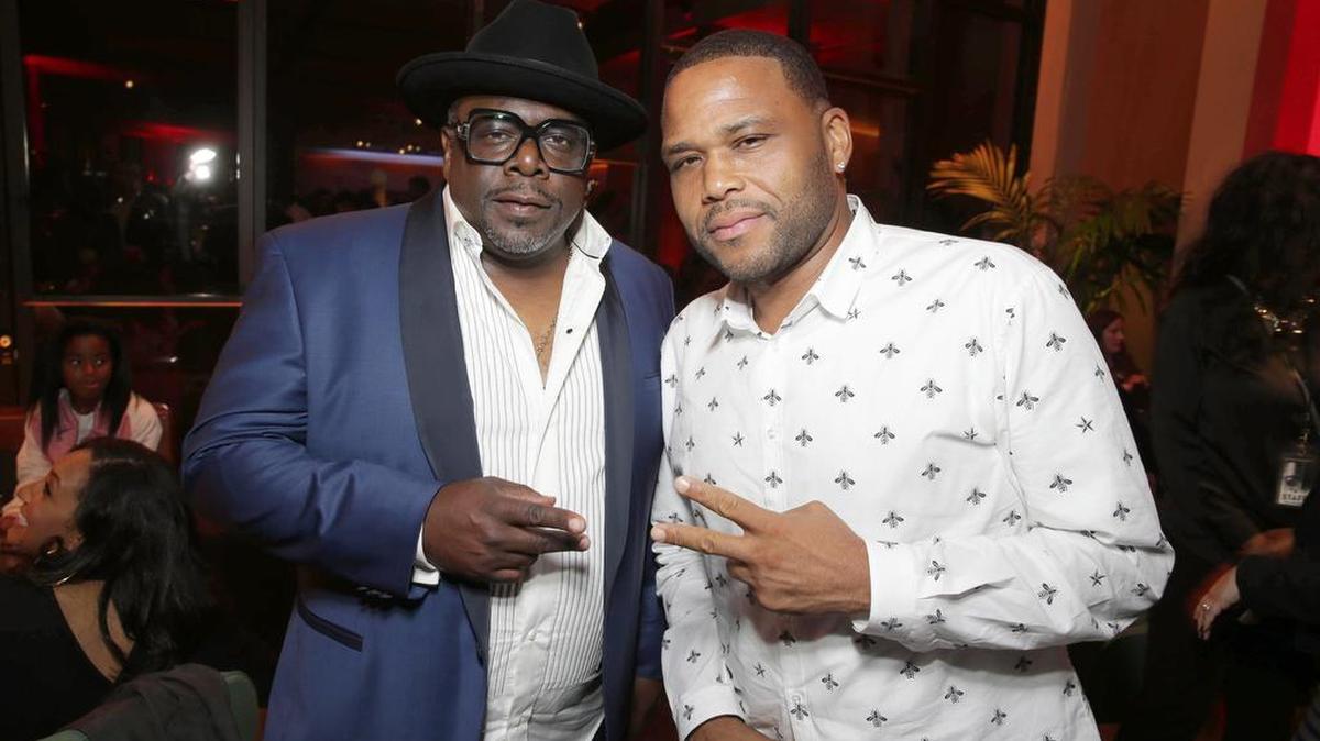 Cedric the Entertainer and Anthony Anderson seen at Metro Goldwyn Mayer and New Line Cinema Premiere of "Barbershop: The Next Cut" at TCL Chinese Theatre on Wednesday.