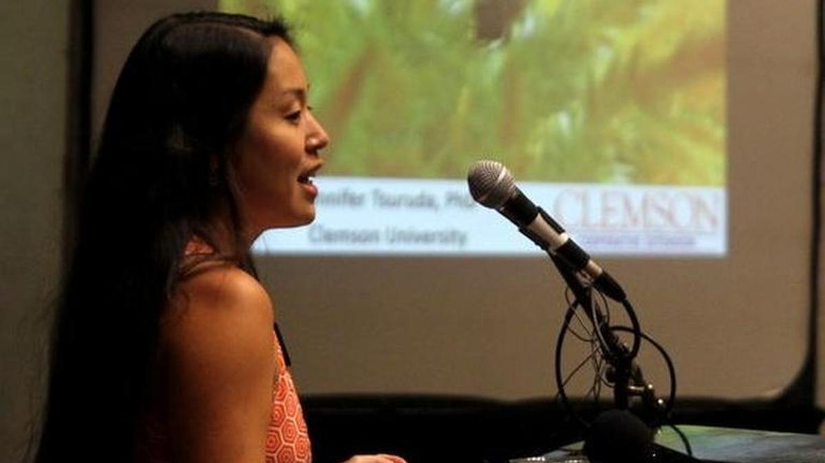 Jennifer Tsuruda, a bee specialist at Clemson University, talks about combating mosquitoes and Zika virus while working with bees.