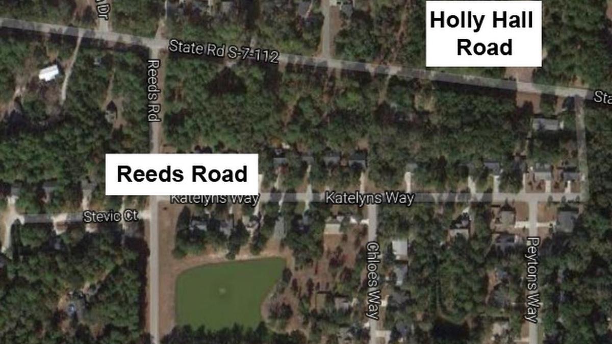 Toddler lives on Reeds Road and was found driving his toy Jeep on Holly Hall Road