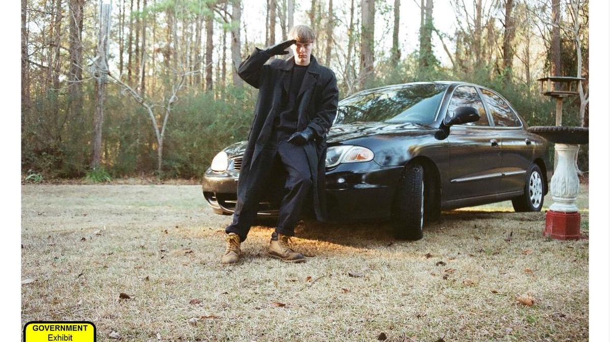 A photo Dylann Roof shot of himself, released in federal court on Tuesday