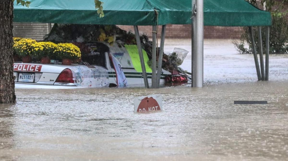 The Forest Acres police department and the patrol car driven by officer Greg Alia was submerged Oct. 4 during the Midlands’ historic flood.