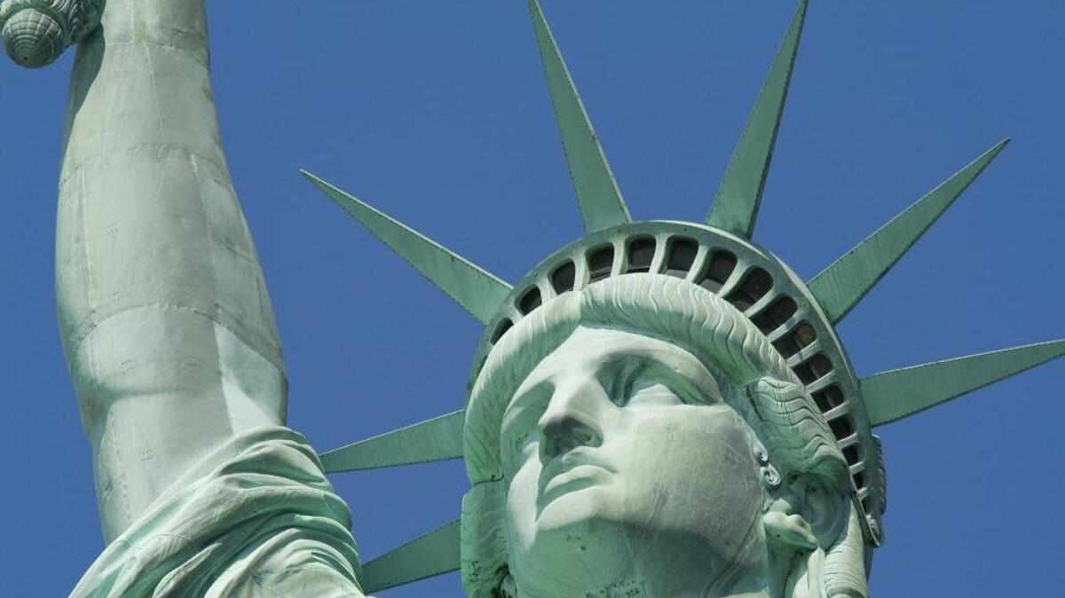 The Statue of Liberty.