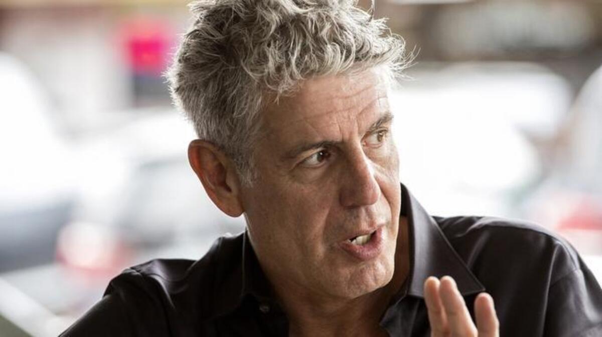 Anthony Bourdain films CNN's Parts Unknown in Miami, Florida on November 18, 2014.