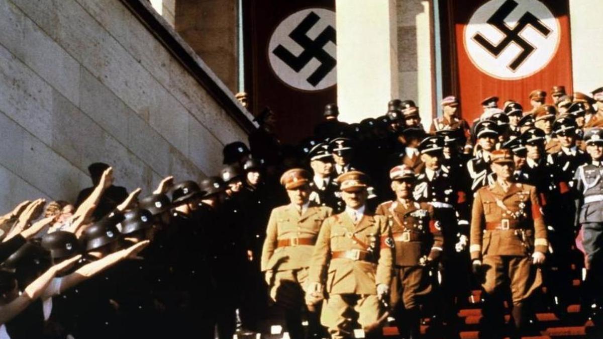 
In Germany, where the swastika elicits Adolf Hitler’s final solution and the systematic murder of six million Jews and 5 million others, Nazi symbols are rarely seen today. The conquering allies banned their display in October 1945; the new Federal Republic of Germany enshrined that ban in German law in 1949. Wissen Media Verlag GmbH Wissen Media Verlag GmbH/picture-alliance/dpa/AP Images
