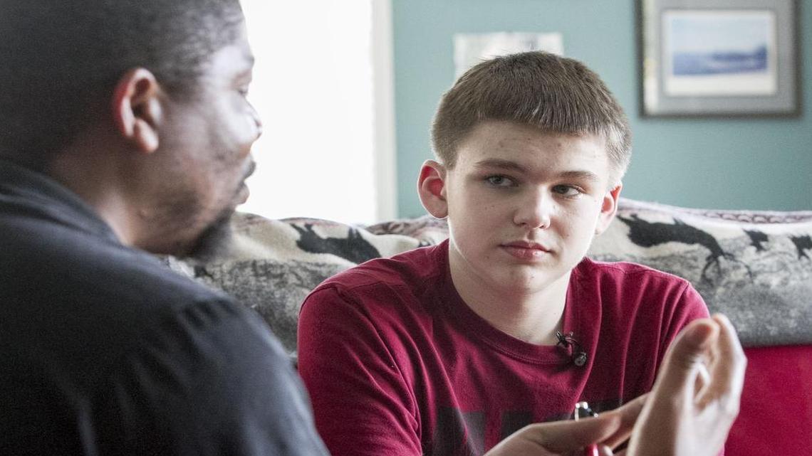 A black man and white boy, bonded by rare speaking disorder (video)