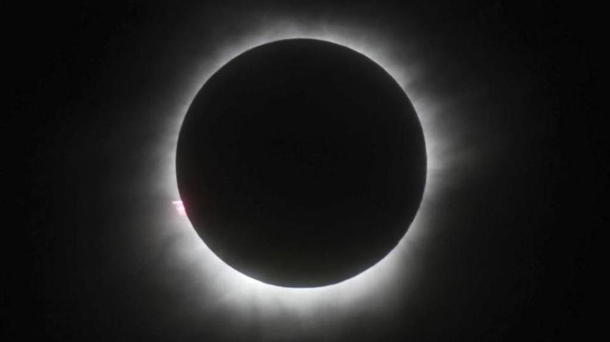 This March 9, 2016, file photo shows a total solar eclipse in Belitung, Indonesia. The total solar eclipse on Aug. 21, 2017 will be the first in the mainland U.S. in almost four decades.