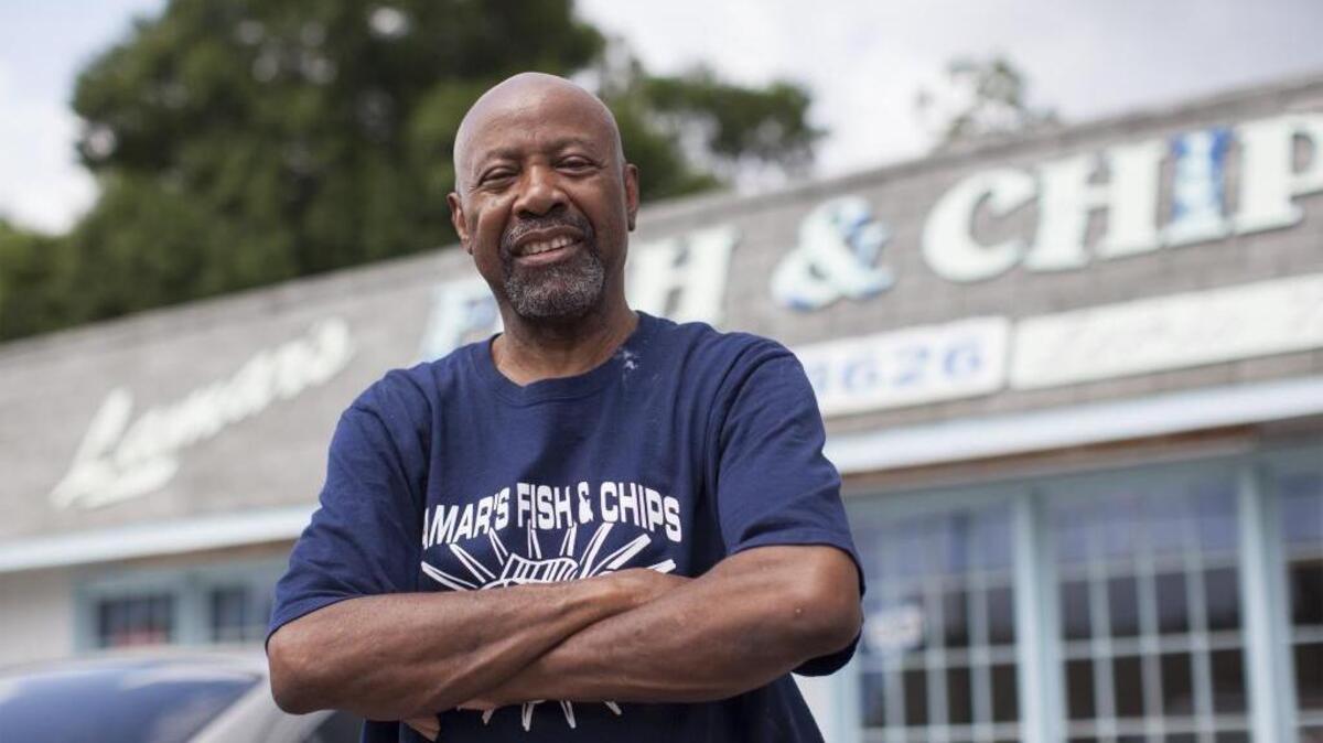 Lamar Iszard, owner of Lamar's Fish & Chips in Georgetown has been cooking for 44 years serving up Southern favorites such as fish and grits.