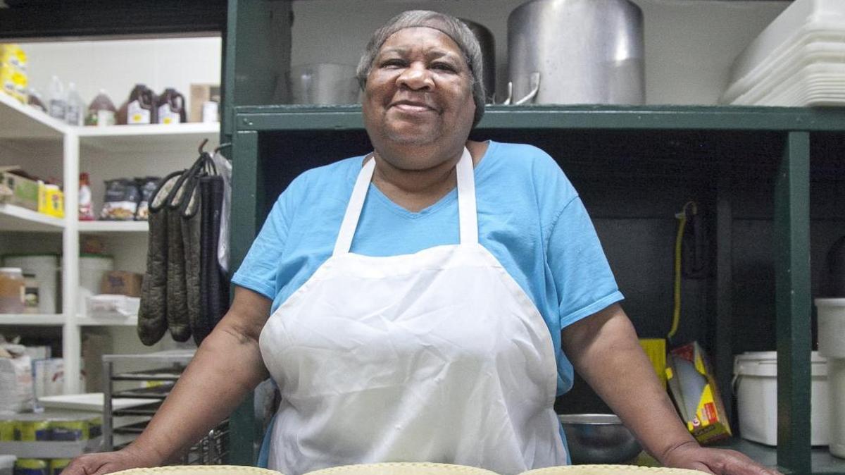 Ollie Pearl Gore prepares pies, biscuits and side dishes at Hoskins Restaurant in North Myrtle Beach on Thursday morning. Gore, who has worked at Hoskins for 21 years, says that in that time she has only missed one day of work.