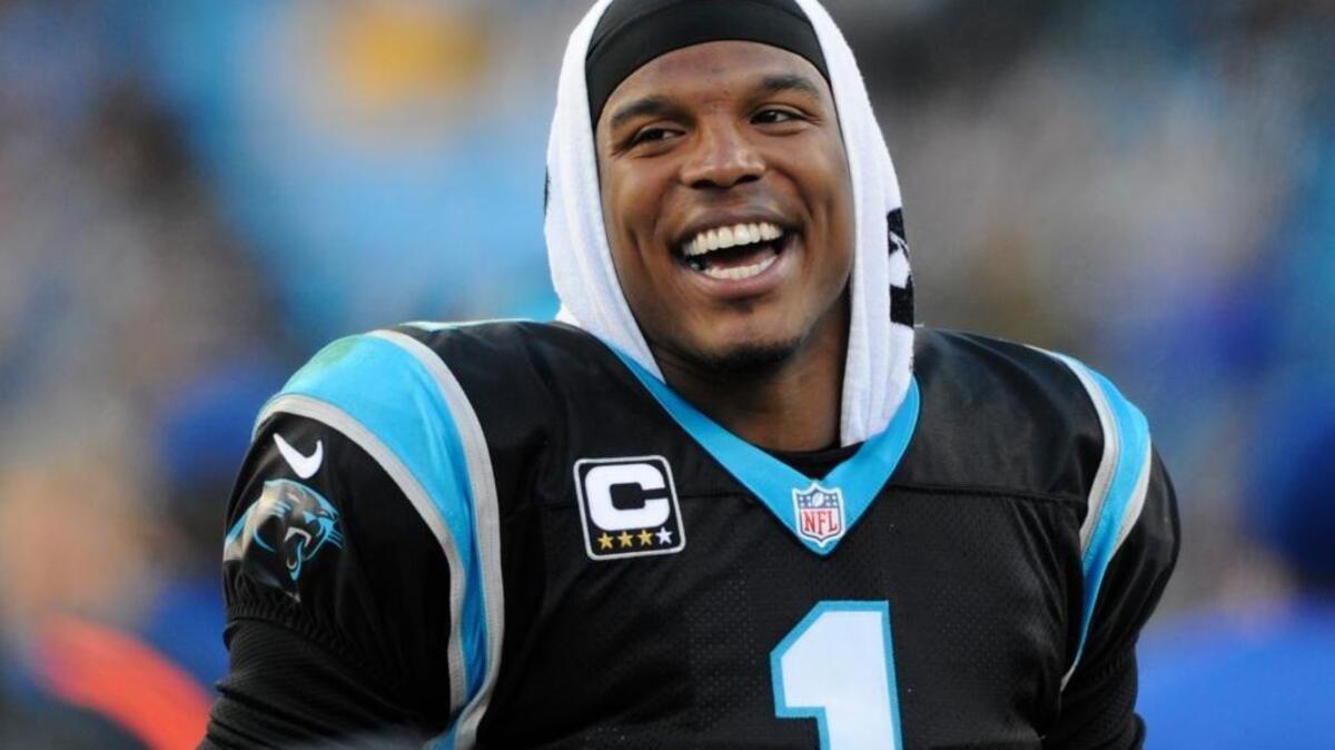 Carolina quarterback Cam Newton (1) celebrates during Sunday’s win over the Redskins.