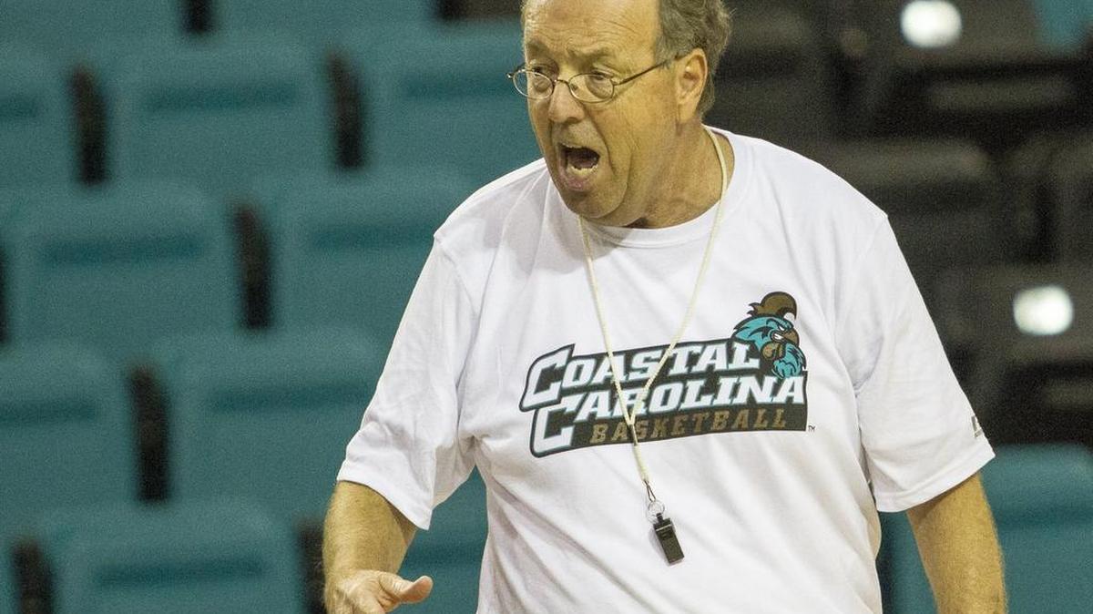 
Coastal Carolina Basketball Practice resumed today with Coach Cliff Ellis taking a hands on approach to getting his team ready for the upcoming season.
