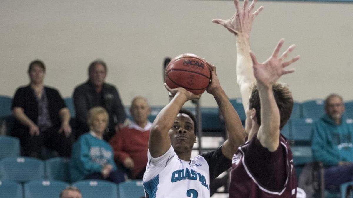 Joseph Williams-Powell (3) and Coastal Carolina host Texas State at 4:30 p.m. Saturday.