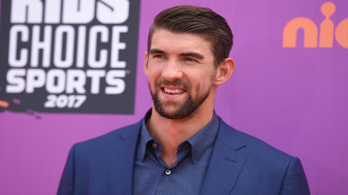 Retired Olympic swimmer Michael Phelps arrives at the Kids’ Choice Sports Awards at UCLA's Pauley Pavilion in Los Angeles earlier this month.