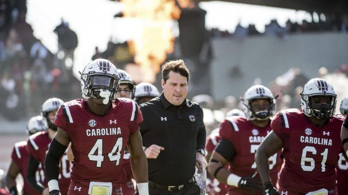 Will Muschamp has led the South Carolina football team to an 8-3 record as it sets to host Palmetto State rival Clemson on Saturday.