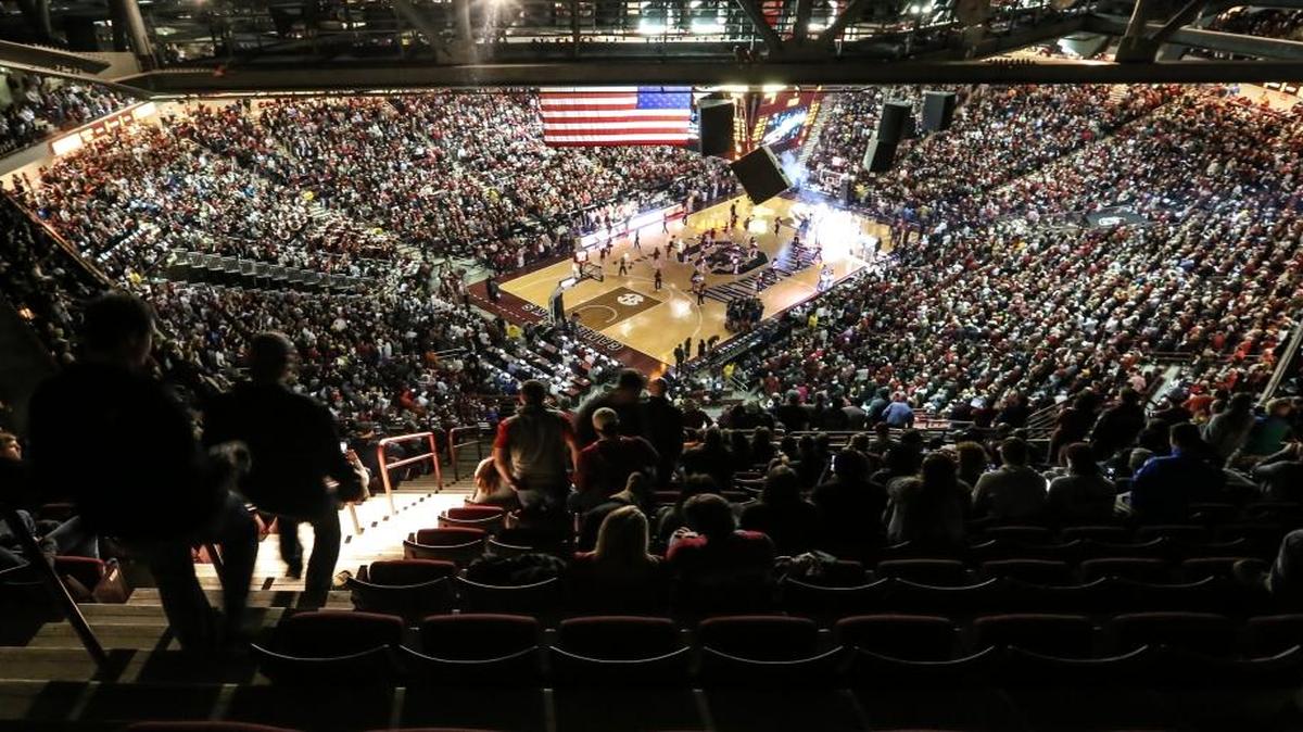 Colonial Life Arena, which had a sellout for the South Carolina and Connecticut women’s game, could host an NCAA men’s regional.