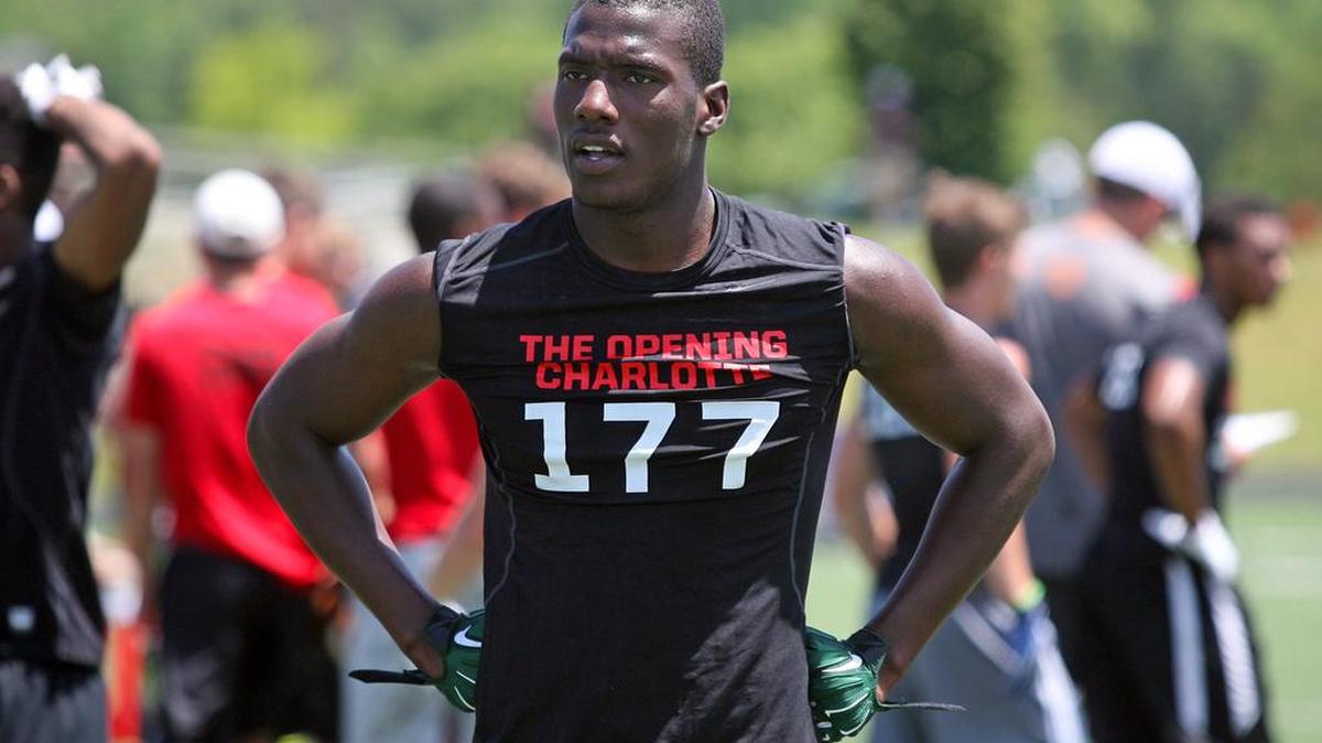 Conway High receiver and South Carolina Class of 2016 commitment Bryan Edwards competed Saturday in The Opening Charlotte regional and earned an invite to Nike's elite camp The Opening that takes place in Oregon in July. 5/9/15