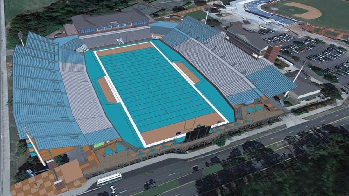 A rendering of how Coastal Carolina’s Brooks Stadium would look following plans to renovate the structure.