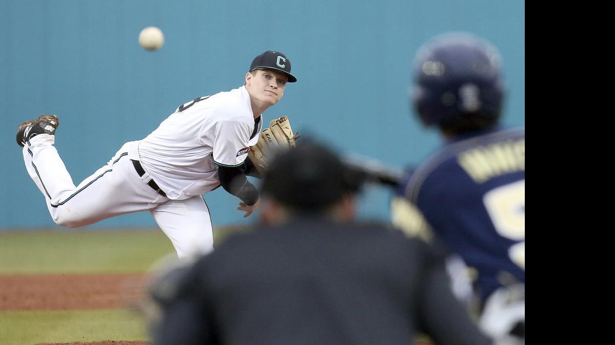 
Coastal Carolina’s Alex Cunningham posted a 6-0 record and 2.64 earned-run average over 58 innings before getting injured.
